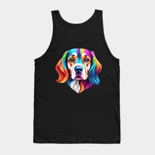 Geometrical Dog, vibrant, calm brown eyes #5 Tank Top